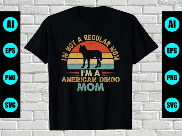 American Dingo Dog Mom Vintage T-Shirt Graphics and Print Templates Review
