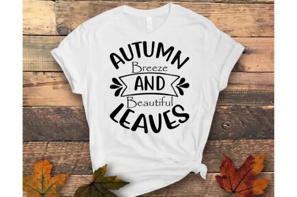 Autumn Breeze and Beautiful Leaves Graphics for T-Shirt Designs