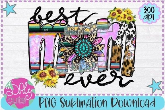 Blessed Mom PNG, Spring Sunflowers Graphics and Print Templates Review