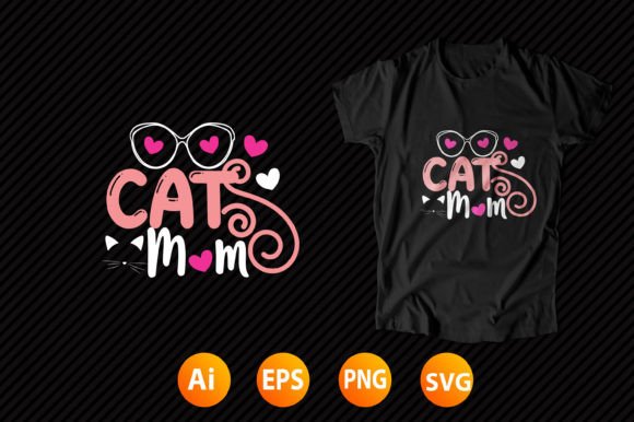 Cat T-shirt Design 29: Graphics for T-Shirt Designs and Branding