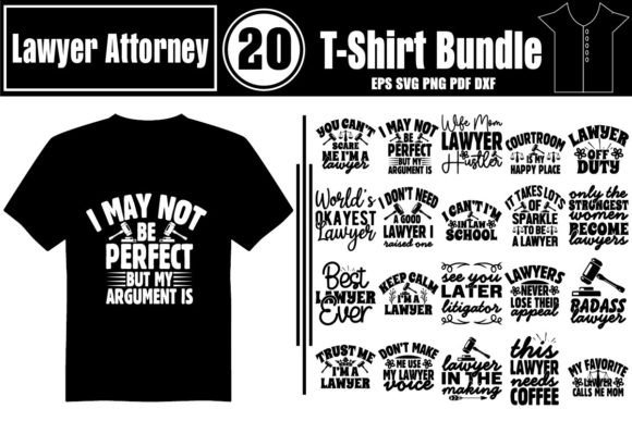 Funny Lawyer Attorney T-Shirt Bundle Graphics and T-Shirt Designs Review