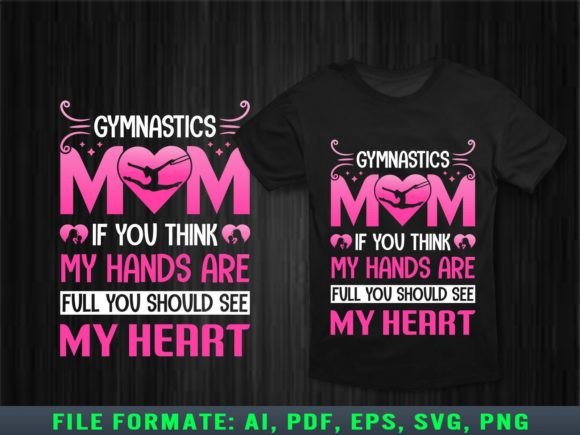 Gymnastic Mom T-shirt Design: Graphics and Print Templates Review