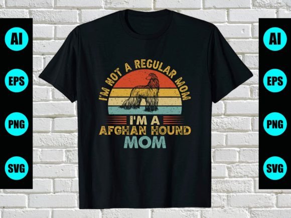 Hound Dog Mom Vintage T-Shirt Design Graphics and Print Templates