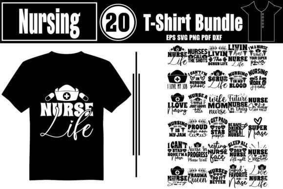 Nursing T-Shirt Bundle Graphics and T-Shirt Designs Review