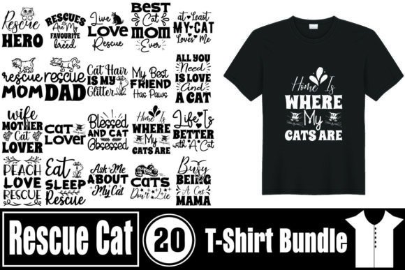 Rescue Cat T-Shirt Bundle Graphics and T-Shirt Designs Review