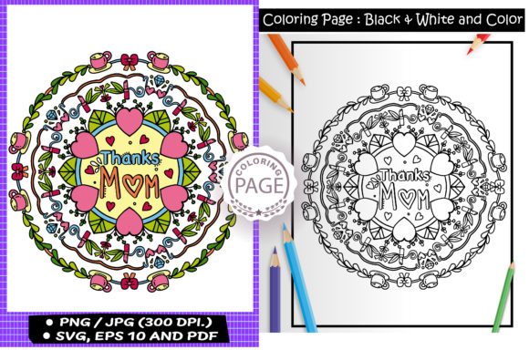 Thanks. Mom. Mother s Day. Graphics and Coloring Pages Amp