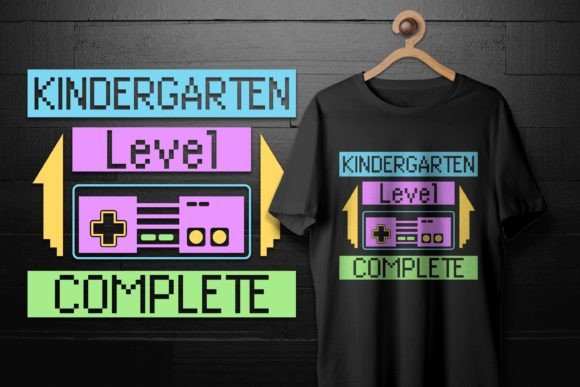 Vintage Kindergarten Level Complete Tee Graphics and T-Shirt Designs
